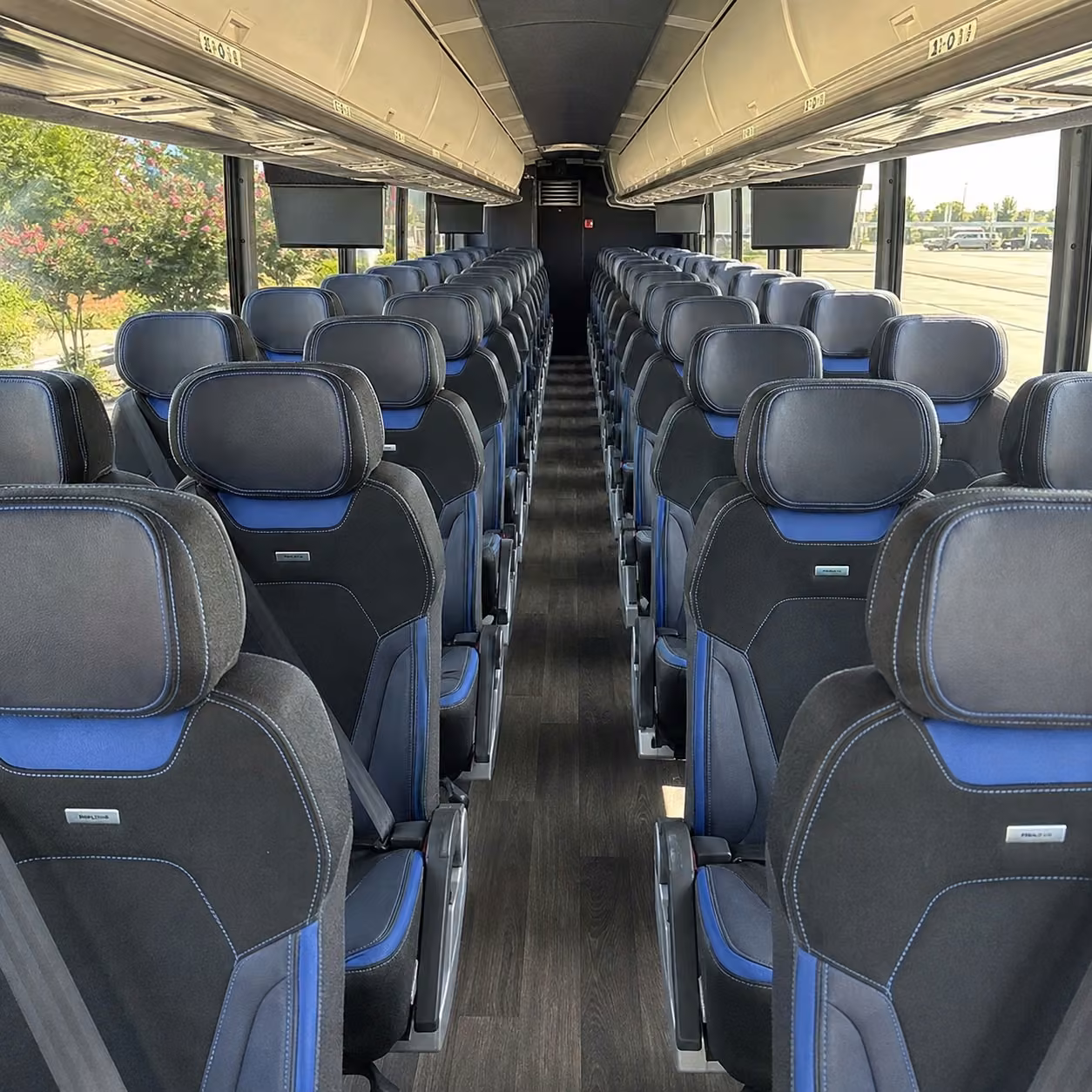 40 56 passenger charter bus interior